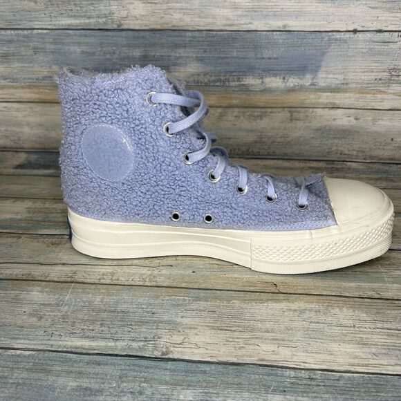 Converse Sherpa Platform Size 9 Chuck Taylor All Star High Cozy Womens Ghost‎ - Picture 6 of 10